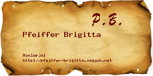 Pfeiffer Brigitta névjegykártya