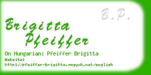 brigitta pfeiffer business card